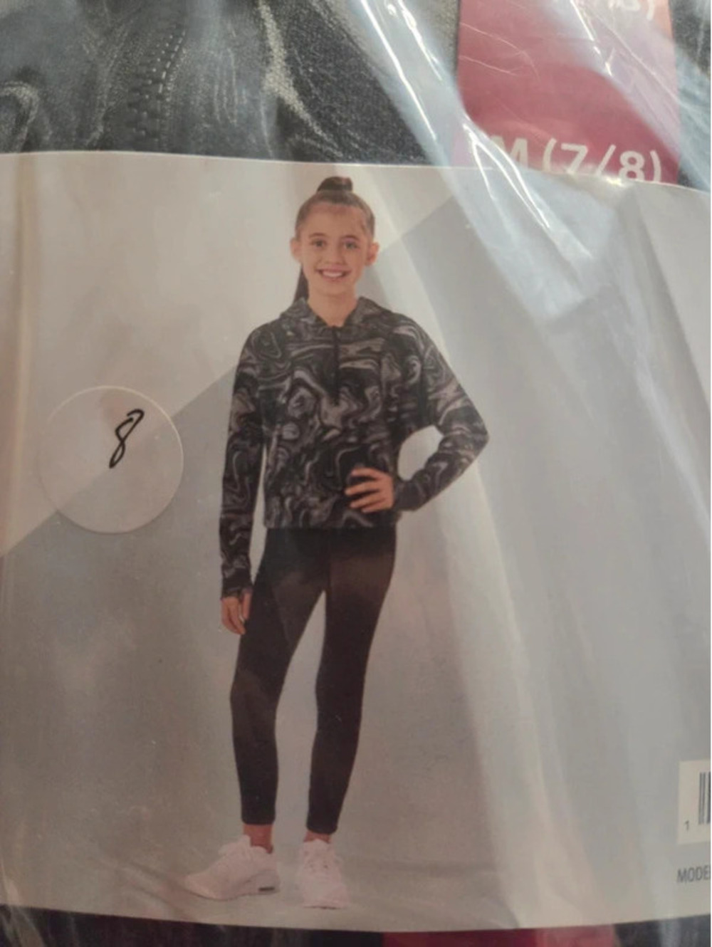Zip hoodie and legging set med 7/8